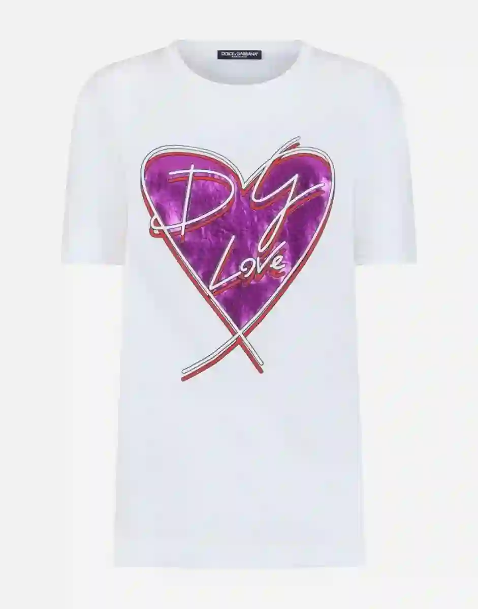 Resim DOLCE & GABBANA KADIN BASKILI T-SHIRT F8K74Z G7RKE W0800