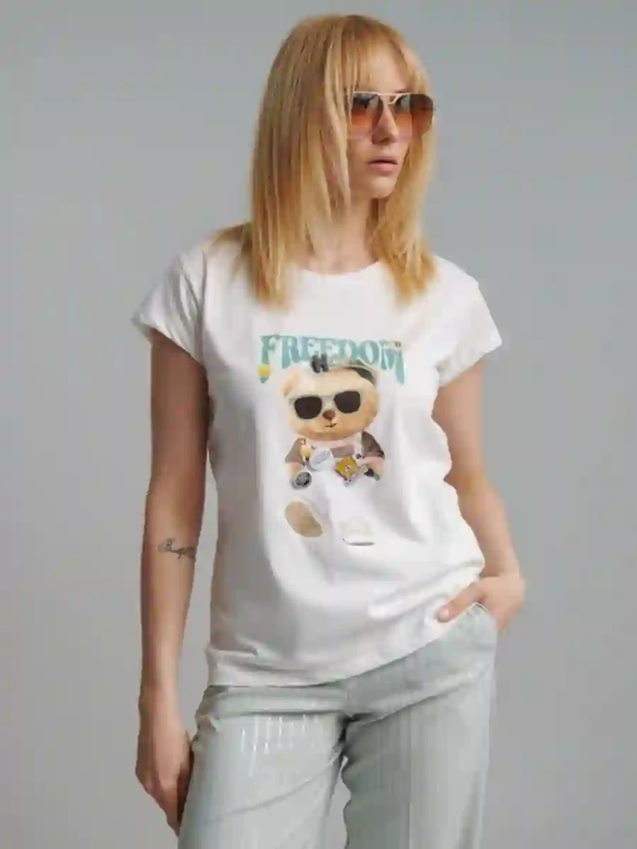 Resim VİCOLO KADIN T-SHIRT RD0366