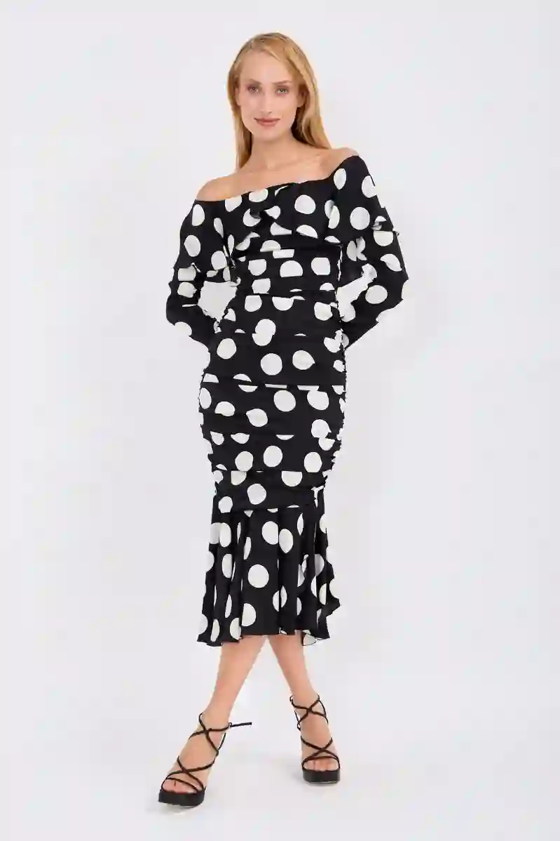 Resim DOLCE & GABBANA PUANLI ELBİSE P102CD F6D5ZT