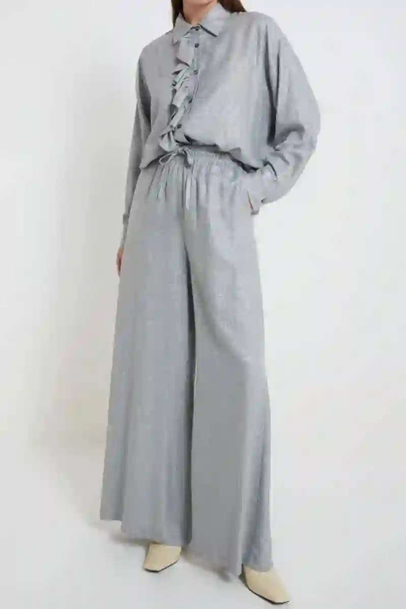 Resim VİCOLO SİMLİ KADIN GÖMLEK TS0087