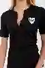 Resim L.MOSCHINO KADIN  V YAKA T-SHIRT K.D.