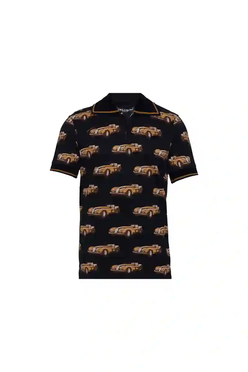 Resim DOLCE & GABBANA ERKEK BASKILI POLO YAKA T-SHIRT G8LS2T-FI7VO