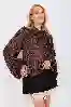 Resim VICOLO LEOPAR DESEN BLUZ TF0630
