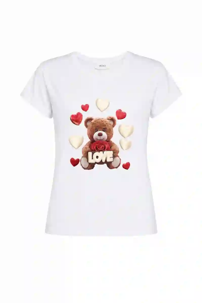 Resim VİCOLO KADIN T-SHIRT RD0189