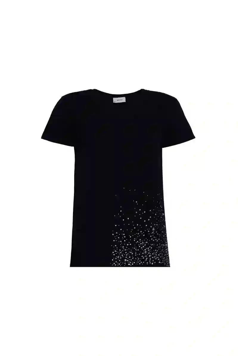 Resim VİCOLO KADIN TAŞLI T-SHIRT RD0128
